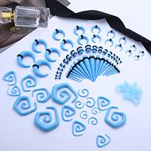 FASACCO 86Count Ear Stretching Kit Acrylic Tapers and Plugs Spiral Tapers Silicone Tunnels Gauges Expander Set Ear 14G-00G Body Piercing Jewelry Set FASACCO 86Count Ear Stretching Kit Acrylic Tapers and Plugs Spiral Tapers Silicone Tunnels Gauges Expander Set Ear 14G-00G Body Piercing Jewelry Set