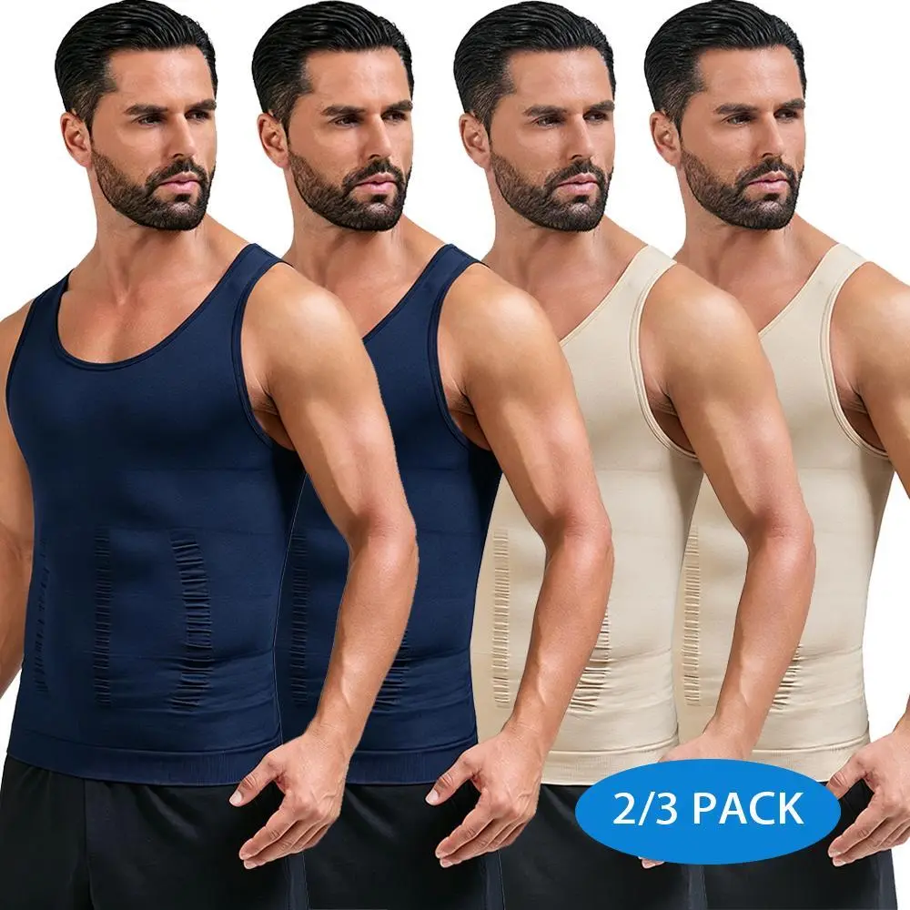 Men Shaping Vest ,Men Round Neck Short Sleeve Shirt,Men Sport Vest Fitness Excercise Shapewear Tanks Tops,Back to School Outfits, GYM Clothing,Boys Vest