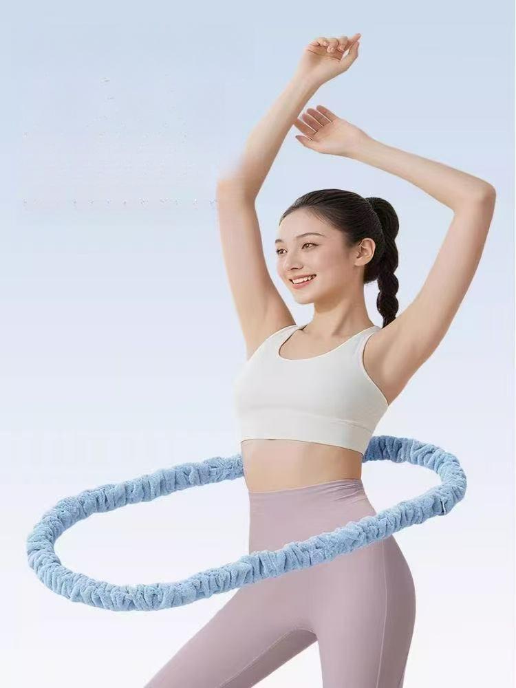 New Style Fleece Ultra Quiet weighted Hula Hoop for Fitness Yoga Training Soft Material Quiet Design Indoor Use Multi functional Exercise Equipment Home Gym Equipment Exercise Apparatus
