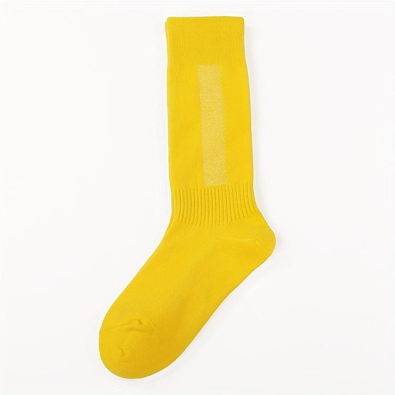 (New)1/3 Pairs Kids Knee-High Sports Socks - Breathable Mesh, High Elasticity & Moisture-Wicking, Solid Color Athletic Socks for Basketball, Football, School - Durable Polyester Boys & Girls Socks