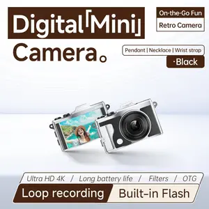4K Mini Digital Camera, Video Recording, 1.47-Inch IPS Display, Compact Design, Rechargeable, Ideal for Young Adults