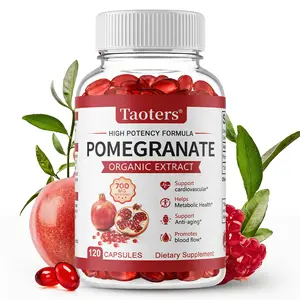Taoters Pomegranate Health Supplement, ​​Supports Cardiovascular Health and Cellullar Vitality, 120 Capsules