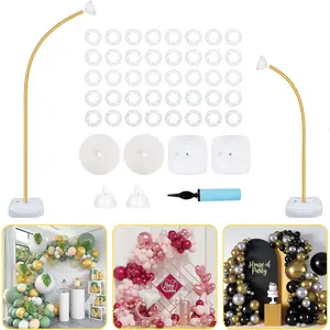 Bendable Golden Balloon Garland Arch Kit Complete Accessories Durable Support Holder Ideal For Festival Birthday Wedding Graduation Atmosphere Layout Decor