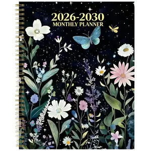 2026-2030 Monthly Planner/Calendar - January 2026 to December 2030, 5-Year Monthly Planner, Colorful Floral Butterfly Cover Design Notebook, Yearly Calendar Planning, Monthly Tabs, 60-Month Calendar, 5.5 x 8.3 inches, Thickened Paper, Elastic Cover, Durab