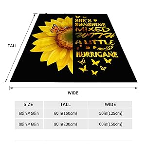 SoftHaven Sunflower Gifts for Daughter, Birthday Gift for Daughter from Mom Dad, to My Daughters Blanket, Inspirational Gift for Women 50" x 60" snuggly  blankets