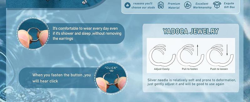 YADOCA 20G Threadless Nose Studs for Women Men Push in Nose Stud Hypoallergenic 316L Surgical Steel Flat Back Stud Earrings Labret Cartilage Lip Rings Medusa Nostril Conch Tragus Body Piercing Jewelry 18 Pairs