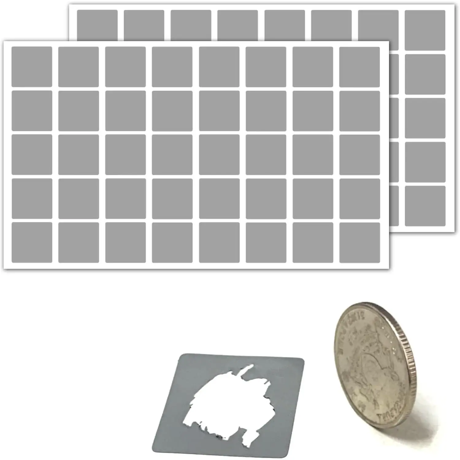 400 Pack - Scratch Off Stickers, DIY Scratch Cards - 3/4", Gray