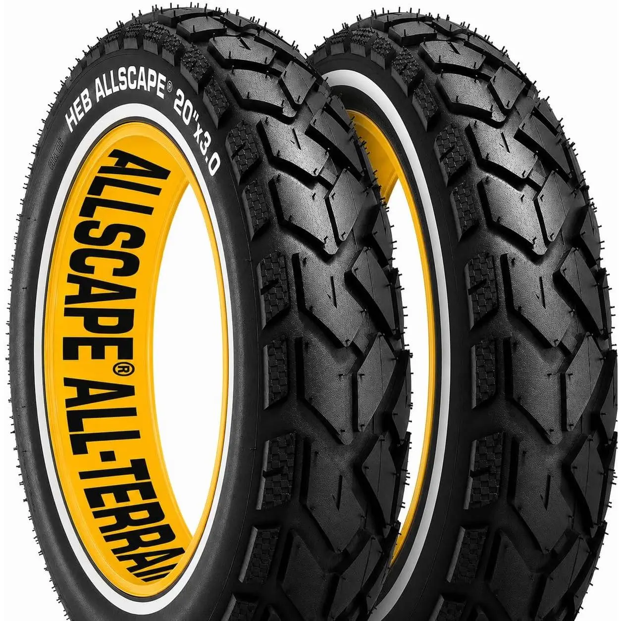 HEB ALLSCAPE 16x4.0 20x4.0 26x4.0 24x4.0 20x3.0 26x 3.0 inch E-  Tire, Performance Puncture Resistant Heavy Duty for MTB,  Terrain  Service Team