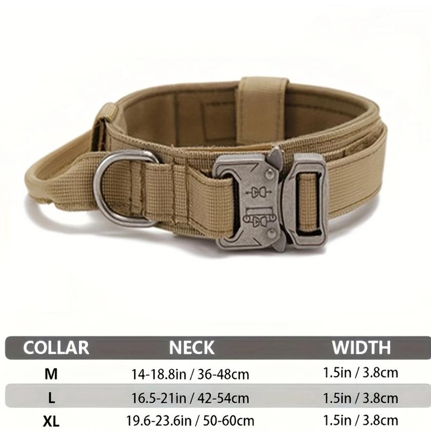 Adjustable Tactical Training Collar for Medium Large Dogs, Compatible with Dog Leash Chain, Durable Pet Supplies for Training & Obedience, Leash Compatibility, Adjustable Fit, Tactical Design