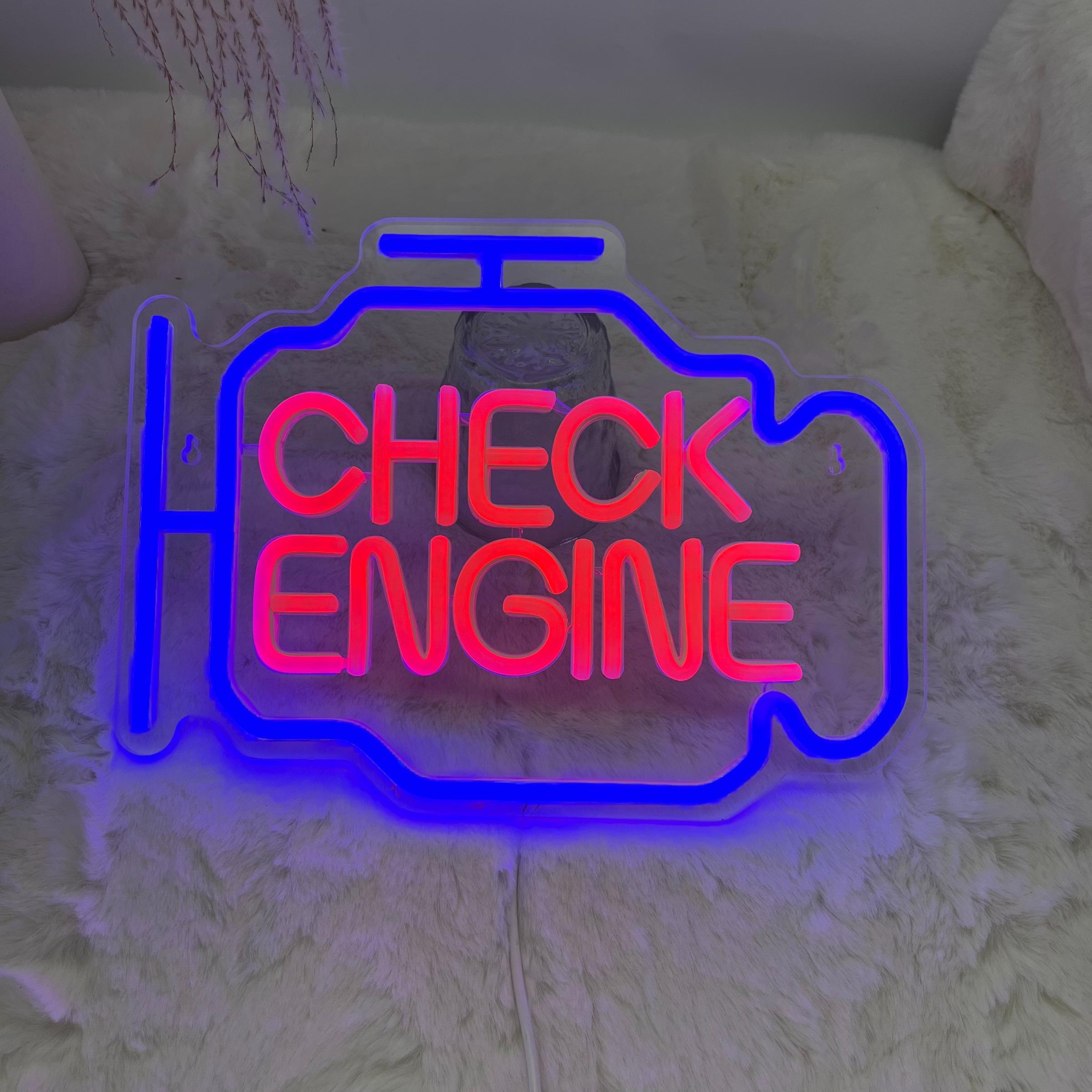 LED Neon Engine Shaped Decorative Light, Neon Sign, Neon Accent Lights for Indoor Decor, USB Powered and Dimmable, Perfect for Parties and Events