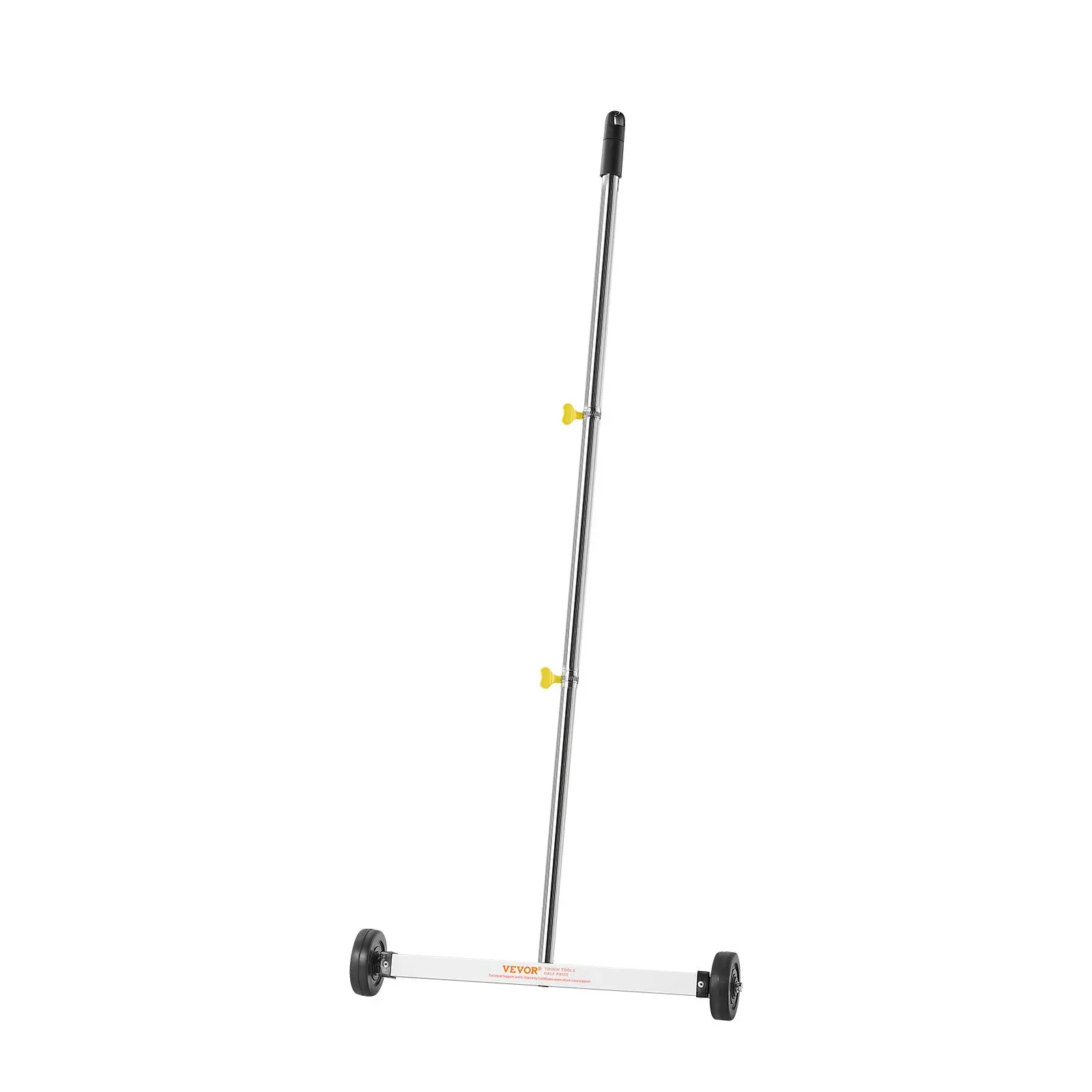 【DealsForYouDays】VEVOR Aluminum Alloy Magnetic Sweeper with Wheels, 17 inches, 10 lbs Load Capacity, Lightweight, Telescopic Grip, Nail Removal Tool for Garage Users, Roofing Projects