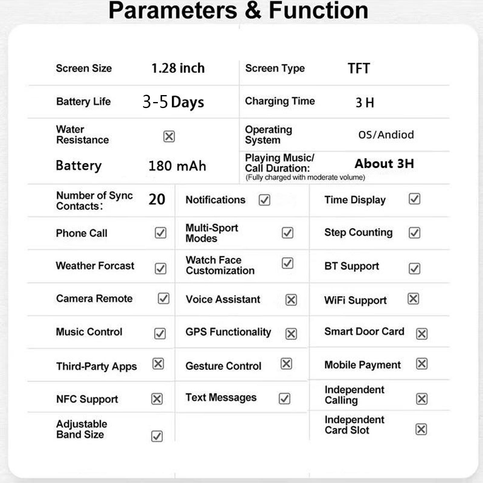 Smart Watch with Wireless Calling, Multi-Sport Modes, Call & Message Alerts, Custom Wallpaper, Compatible with iOS/android, Wireless Smartwatch