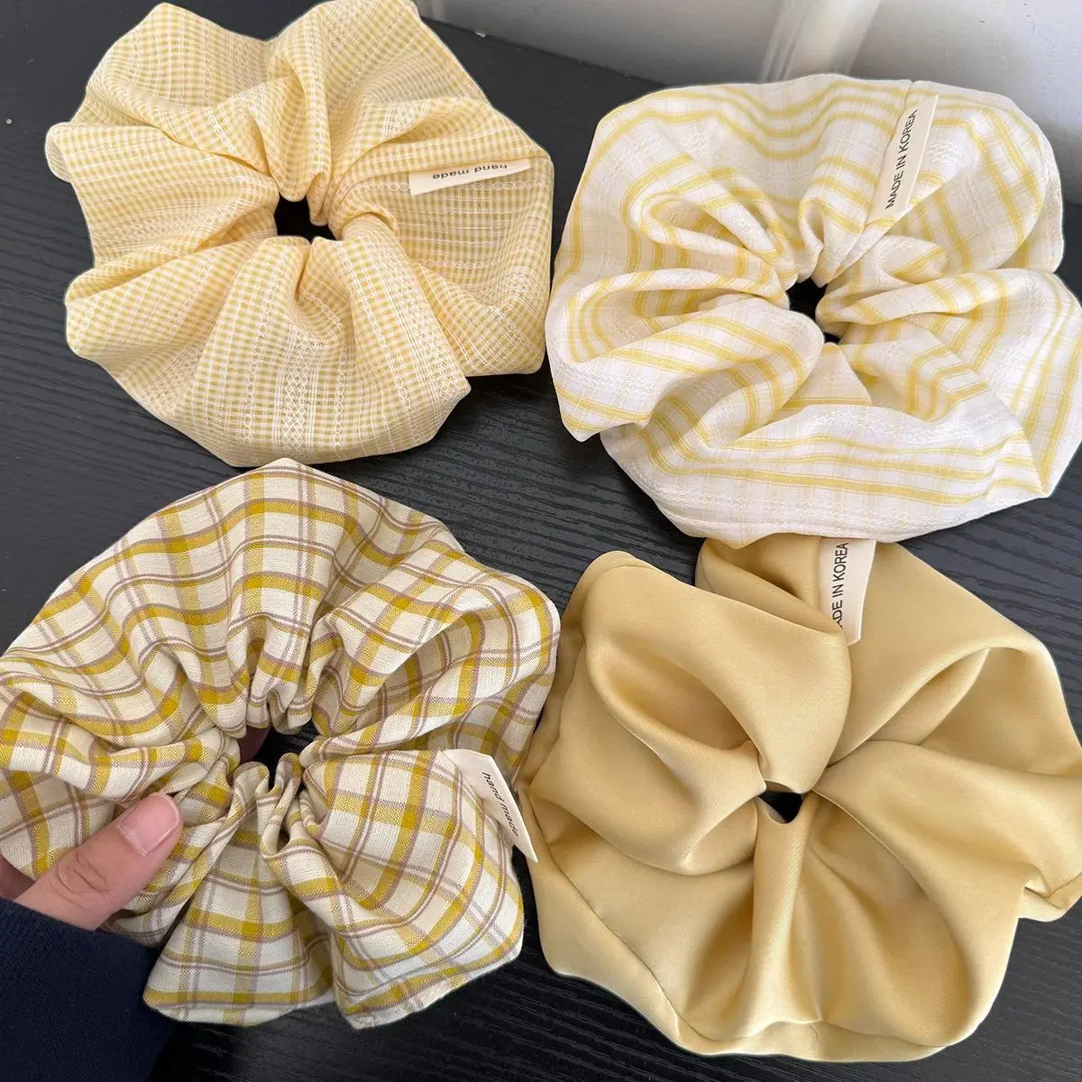 Large big hair accessories for women girl korean scrunchies elastic bands rubber popular leading fashion sweets kpop new in 2025