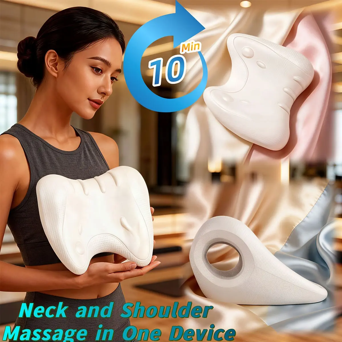 Home Cervical Massage Pillow, Multi-Functional Neck Support Pillow, Neck Rest Cushion, Ideal for Desk Workers, Smartphone Users, Long Drivers, Sleep-Related Neck Pain Relief