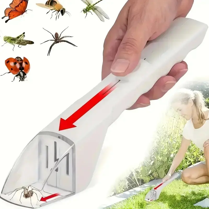 High-quality handheld insect catcher, effective, portable, and safe bee and spider catcher, suitable for indoor and outdoor garden use, home tool, indoor insect catcher, individually packaged