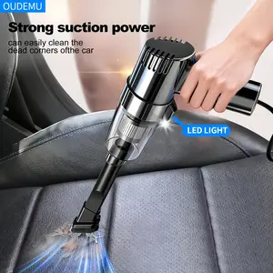 Car vacuum cleaner, powerful suction, comes with accessories - LED light - storage bag - 13.1 feet of cord, no batteries required, compact and mini, capable of cleaning 99.5% of dust, suitable only for cars
