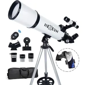 Telescope 80mm Aperture 600mm - Astronomical Portable Refracting Telescope Fully Multi-coated High Transmission Coatings AZ Mount with Tripod Phone Adapter,  Control, Carrying Bag.
