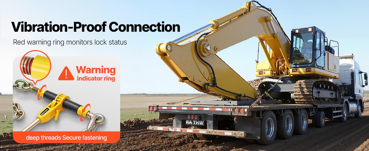 Ratchet Chain Binder, 9200 lbs Working Load, Chain Binders Compatible with 3/8 in - 1/2 in Chains, Heavy Duty Ratchet Load Binder with Handles for Truck, Tie Down, Hauling, Towing, Logging