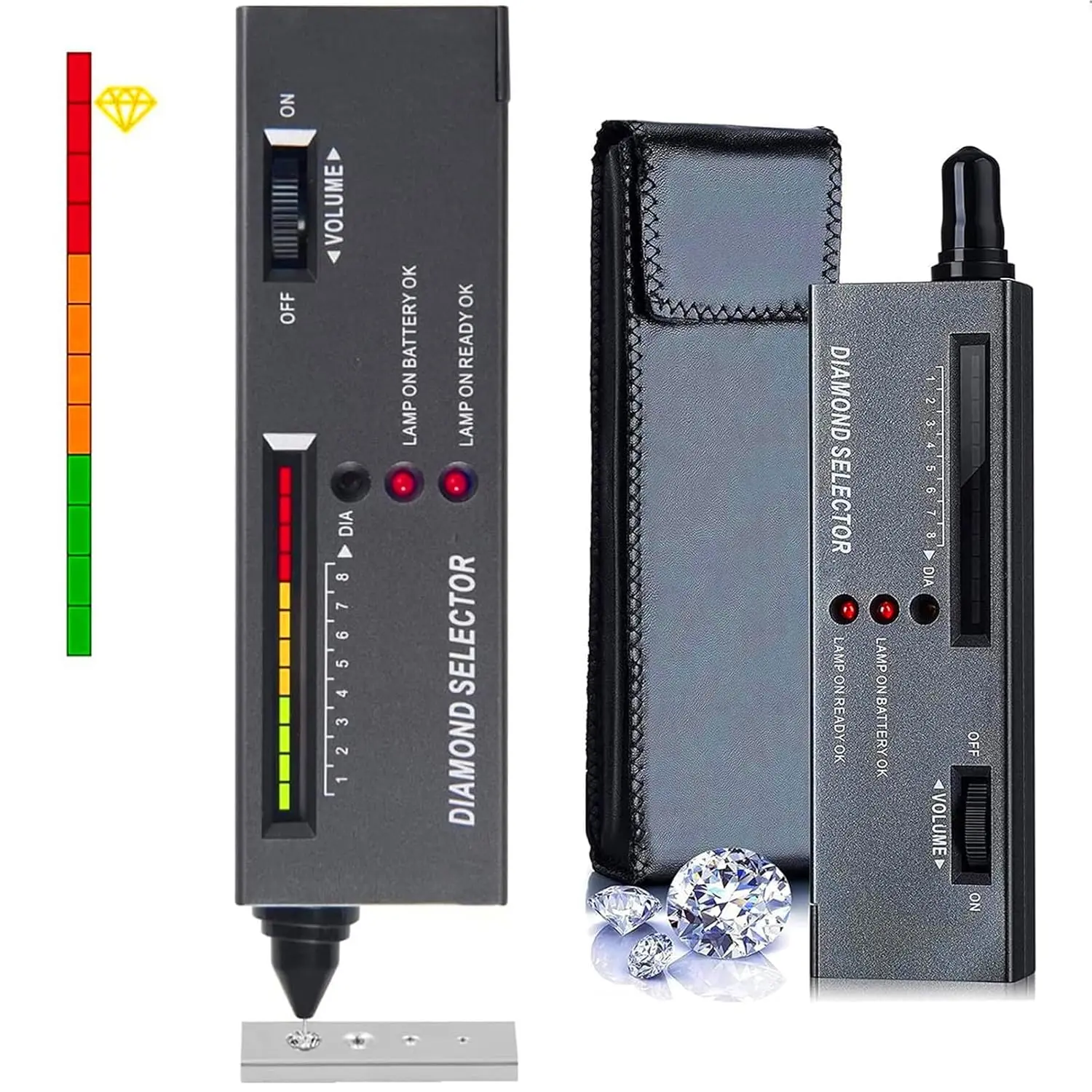 Tester High Accuracy  Tester Pen, 9V ,Professional  Selector for Jeweler Novice and Expert,Thermal Conductivity Meter ( Tester)