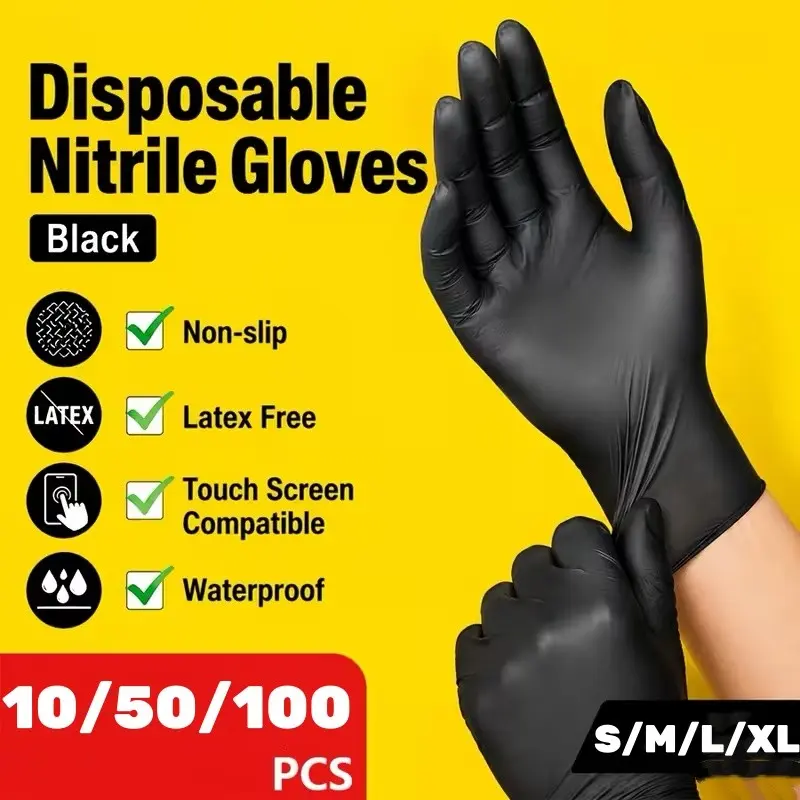 Disposable Household Gloves, 10/50/100pcs, Touch Screen Compatible, for Home Cleaning, Table Wiping, Beauty Sofa, Tattoo, Kitchen Cleaning, Powder-Free, Latex-Free, Versatile Use