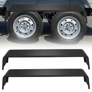Steel Trailer Fenders for 13-15 Inch Tires, Black, 2-Pack
