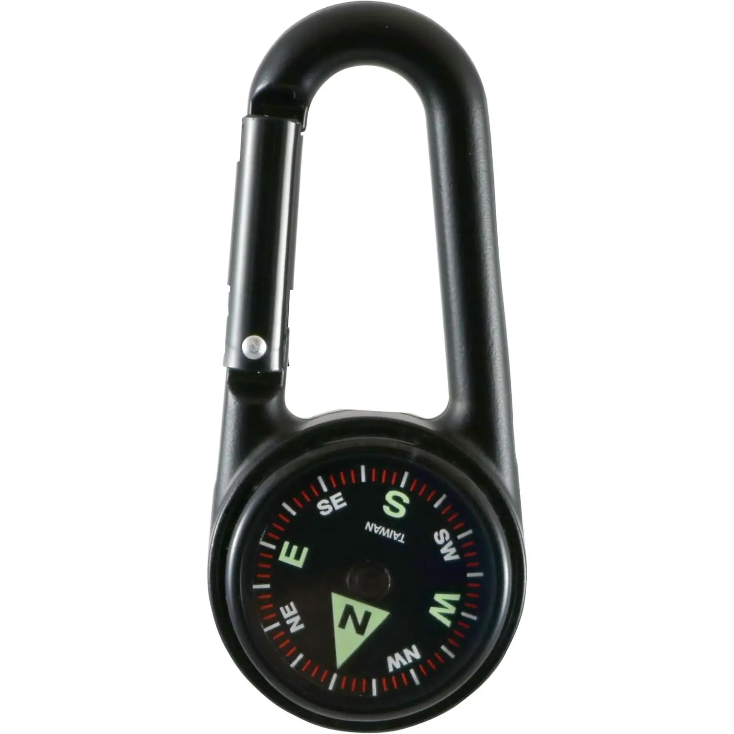 Compact Carabiner Compass - Liquid-Filled Navigation Aid with Durable Aluminum Body, Jeweled Needle, Luminous Markers for Hiking, Survival, Hiking Gear