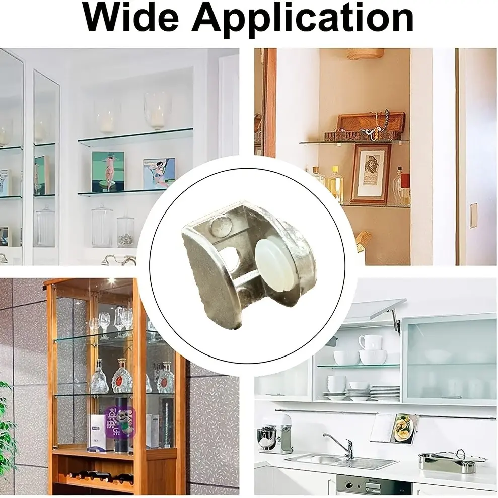 18pcs Metal Shelf Clamps, Glass Holder Clips, Hardware Accessories, Glass Support Clips, Divider Board Clamps, Perfect Gift for Holidays