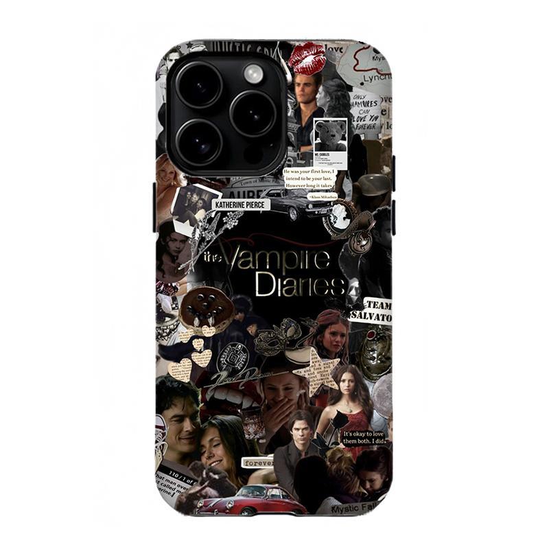 Nostalgic Vampire Diaries Phone Case, Classic TVD Collage Design, Classic Anime Fan Gift,for iPhone 17 16 15 14 13 12 11 Pro Max X XS for Samsung S21–S25 Plus Ultra,Gifts For Fans, Phone Accessories
