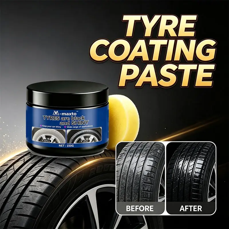 150g Car Tire Shine Paste, Nourish Tire Rubber, Resist Oxidation, Prevent Rubber Cracking And Hardening