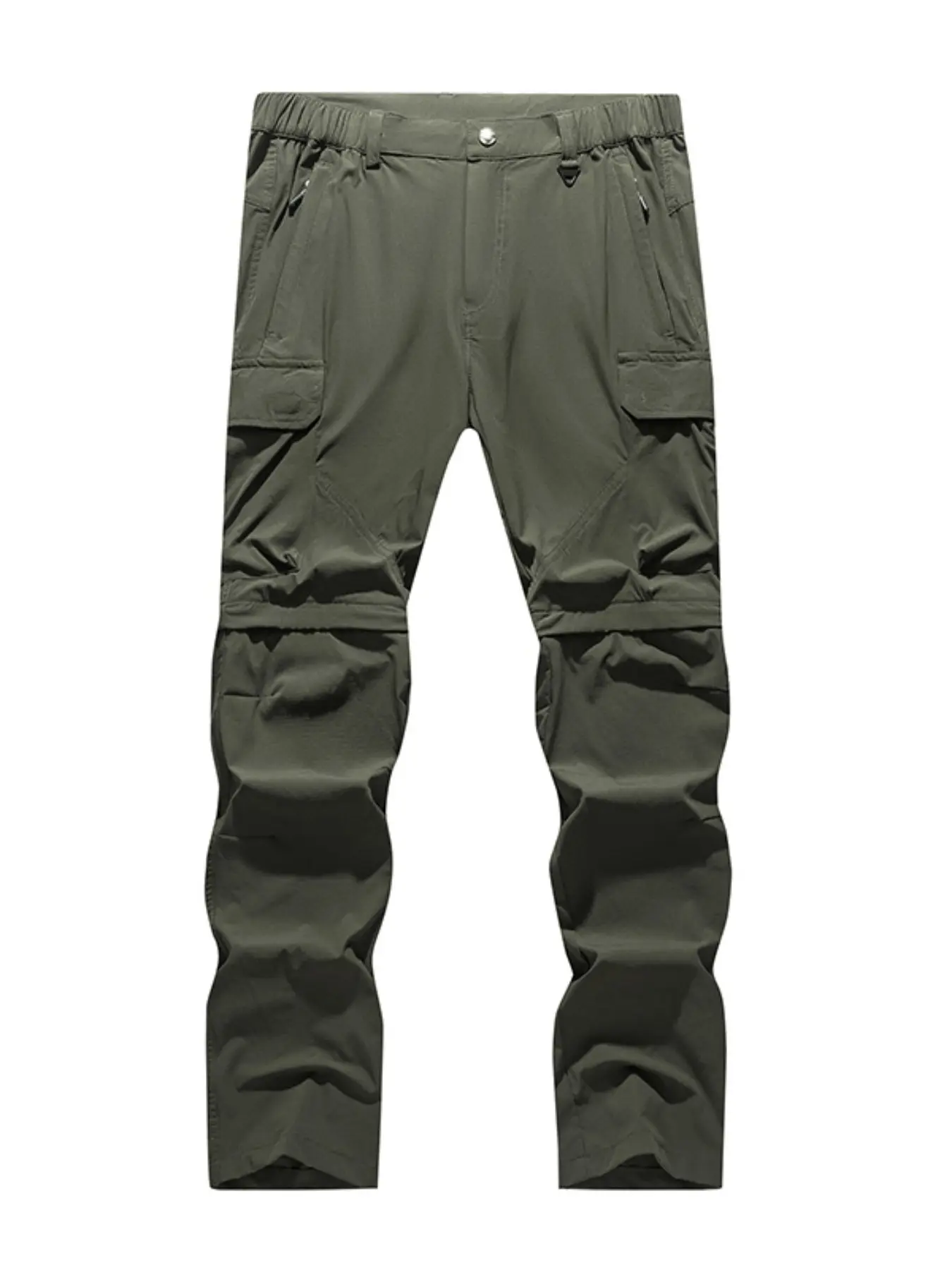 Men's Hiking Pants, Quick-Dry Waterproof Zipper Long Pants, Elastic Breathable Lightweight, Ideal for Spring Summer Fishing Travel Hunting, Athletic Trousers