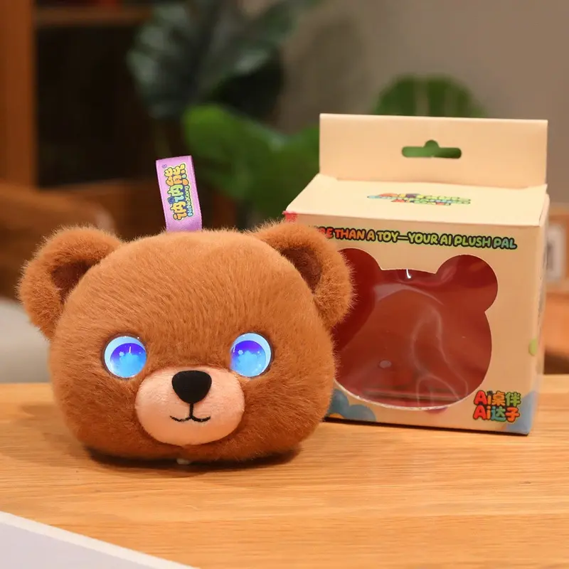 Cute Smart Talking Plush Bear Toy Mini Soft Doll Portable Bag Pendant Desktop Companion Lovely Daily Decor Accessory