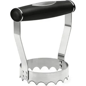 Food Chopper Stainless Steel Hand Chopper with Ergonomic Grip Handle, 3-Inch Salad Chopper for Vegetable, Egg, Cabbage, Nut Tuna, Meat, Easy to Clean Manual Kitchen Tool