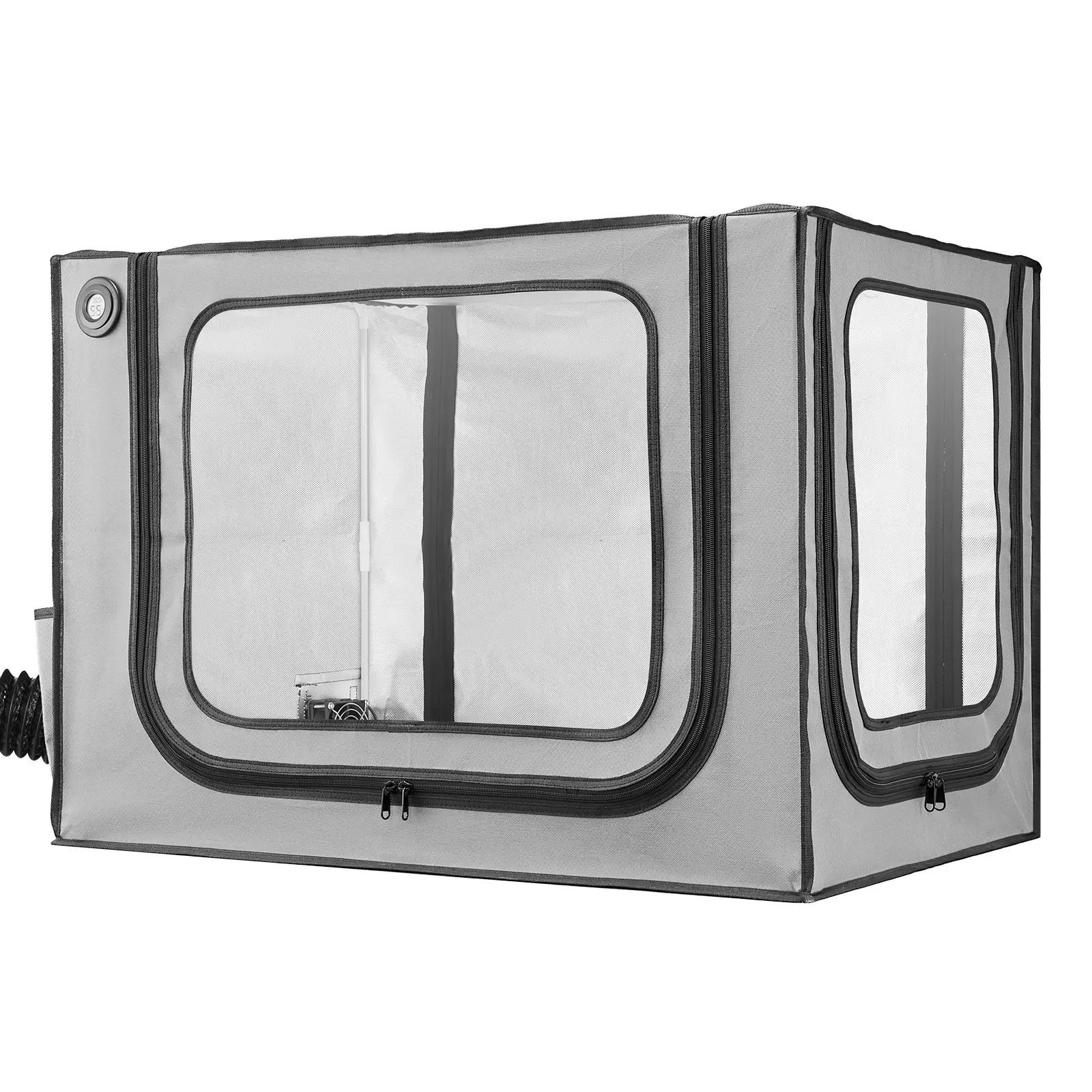 3D Printer Enclosure with Ventilation, 600D Oxford Cloth, Inner Composite Aluminum Film Construction, Constant Temperature Protective Case with LED, Clear Visibility, Ventilation System