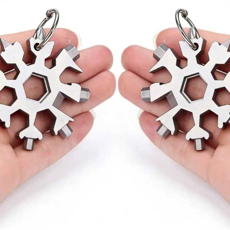 Snowflake Multi-Tool Stainless Steel Portable Wrench, All-In-One Screwdriver & Bottle Opener, Must-Have Survival Gadget