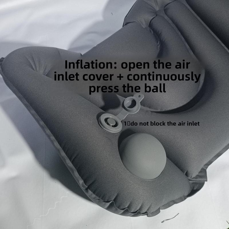 TPU Inflatable Lumbar Neck Pillow Portable Foldable Press Type for Travel Office Car