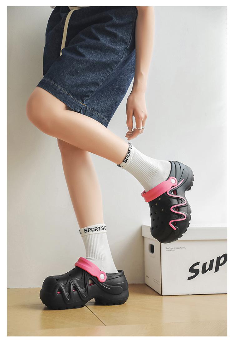 Women's Platform Clogs, Summer New Thick Sole Non-Slip Breathable Closed Toe Sandals, Fashion Casual Outdoor Beach Slippers arch support clog comfortable mule