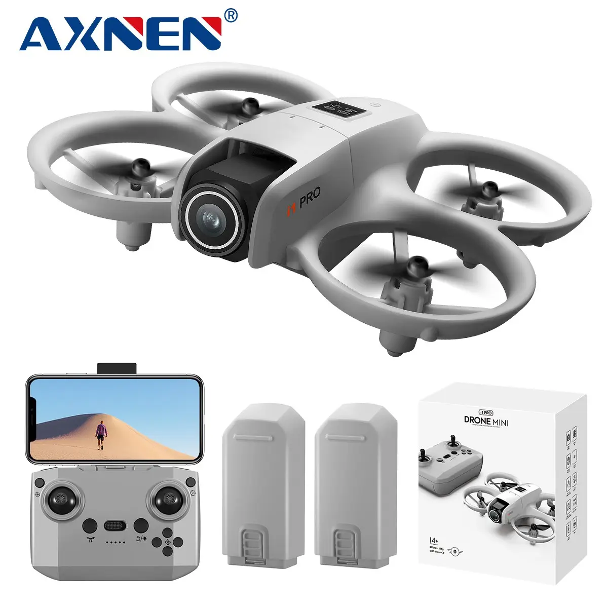 Mini drone, remote control helicopter, quadcopter with cool LED lights, dual batteries, 360° flips, orbit flying, HD camera for photography and aerial shots with obstacle avoidance, brushless motor, optical flow altitude hold, can connect to an app