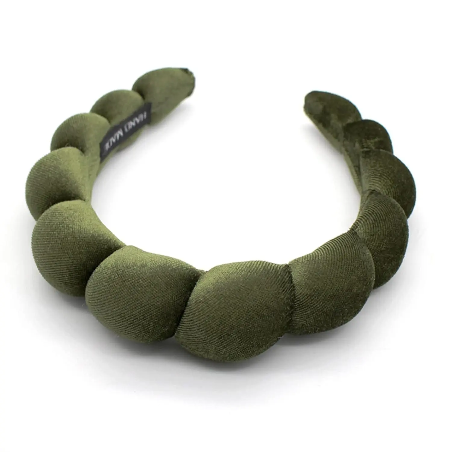 Fashion Headbands for Women Padded Fabric Hair Bands Wide Velvet Non Slip Headband Hair Accessories for Women Girls, Leaf Green