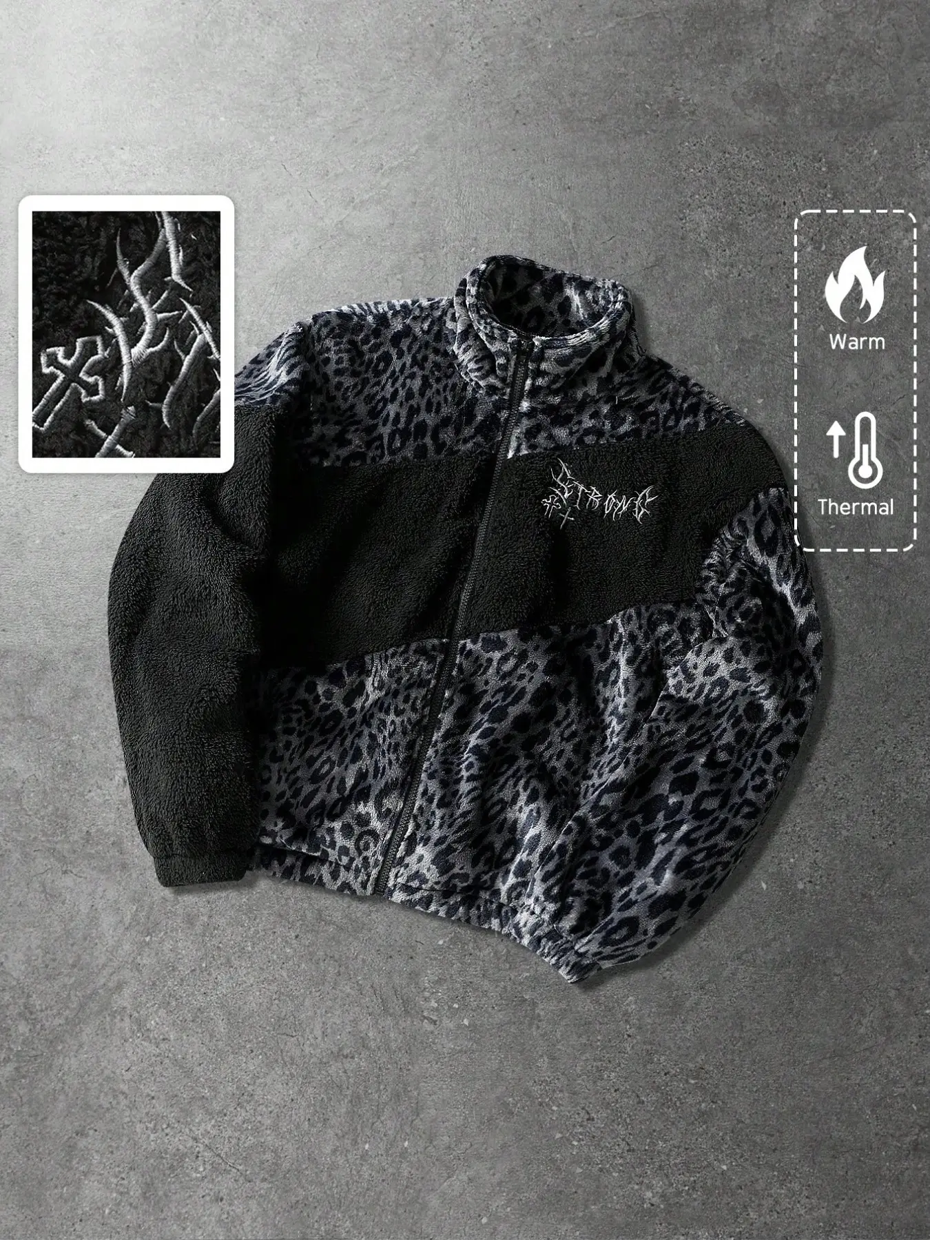 Men's Casual Jacket, Four-Season Long Sleeve, Breathable Cotton, Loose Fit, Streetwear Leopard Print, Trendy Outerwear for Men