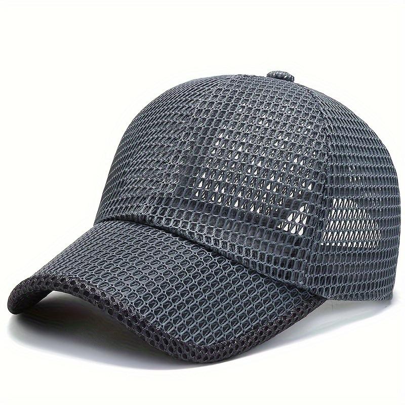 Solid Color Mesh Breathable Baseball Cap Sun Protection Hat Sports Cap Camping Cap