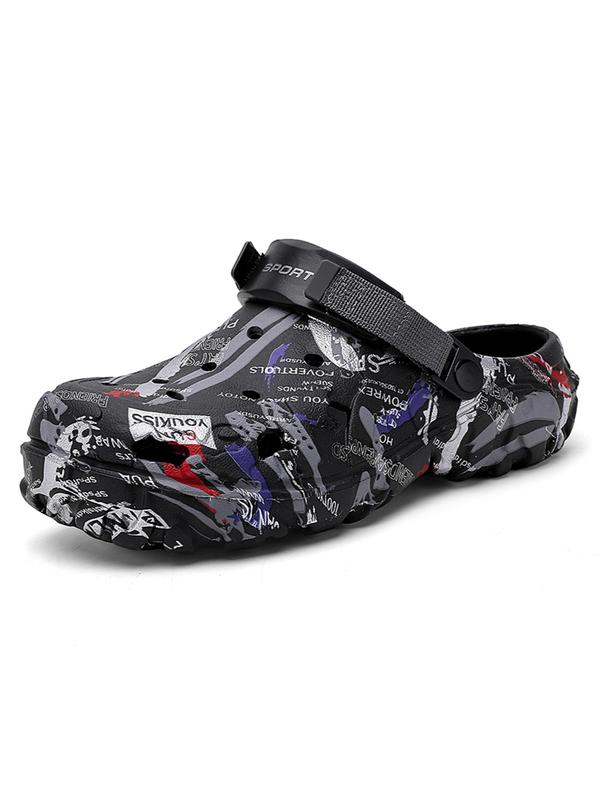 Men's Hole Shoes, Outdoor & Indoor Footwear, Suitable for Home Office Summer Wear Sandals Slippers Beach