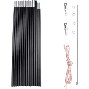 Replacement Lightweight Tent Poles, 7001 T6 Heated Aluminum Alloy, Fits Both Female and Male Ends, Tent Pole Repair Kit