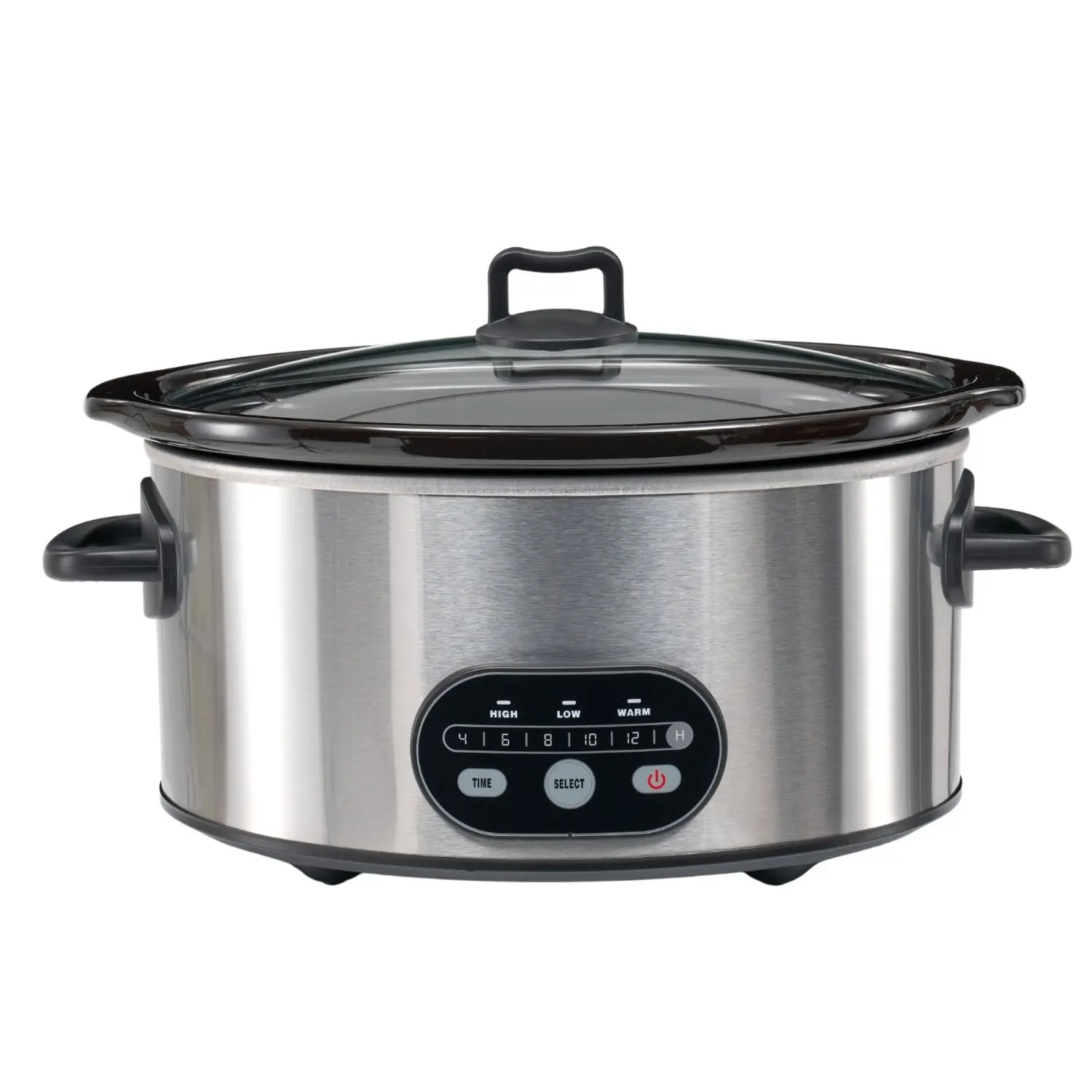 Programmable Crock Pot Slow Cooker, 6QT or 8QT Large Ceramic Cooker with 3 Heat Settings, for Soups, Meal Prep, Ideal for Family Dinners