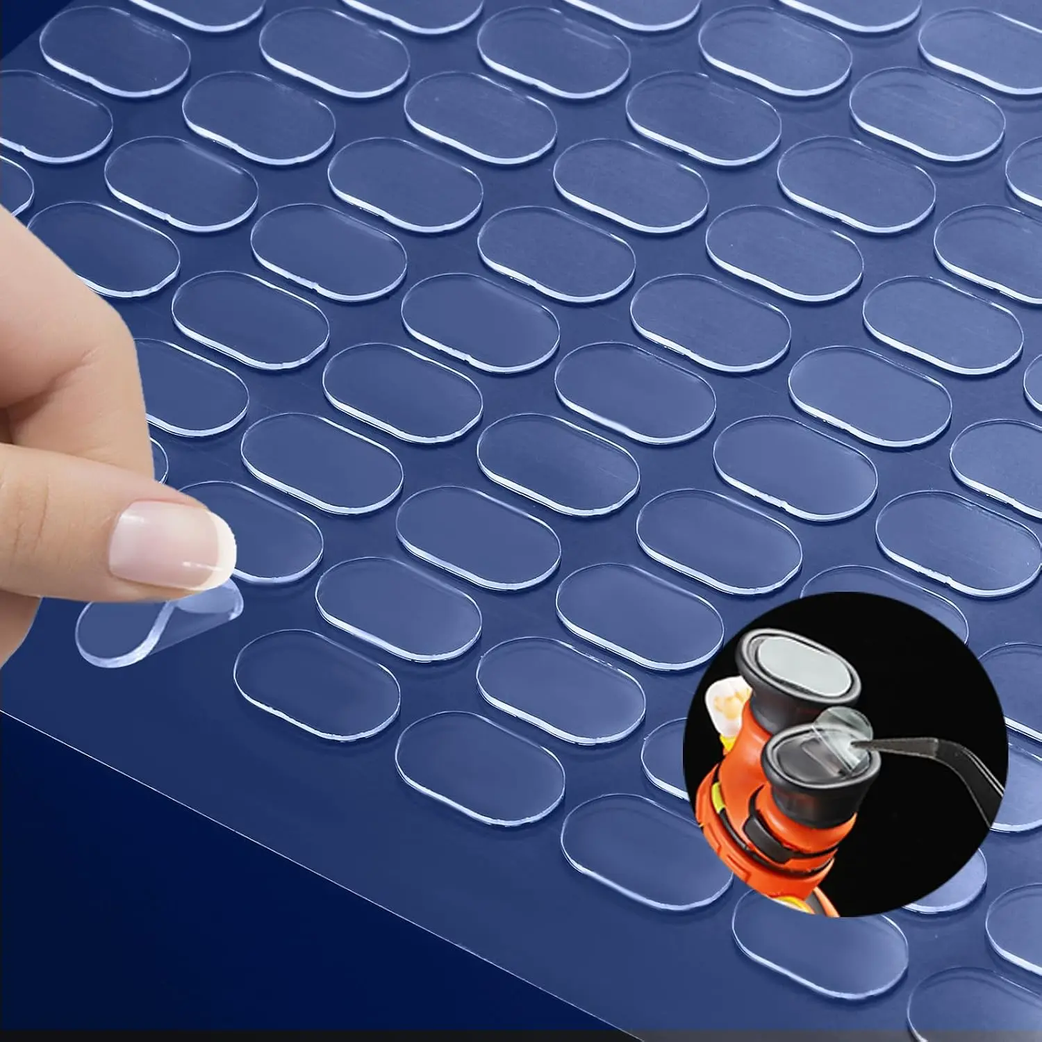 300 count Transparent Adhesive Dots Double- Sided Sticky Tack -  and Traceless Adhesive Stick Dots for Poster, Photos, Office & ,Festival Party Decorations, etc