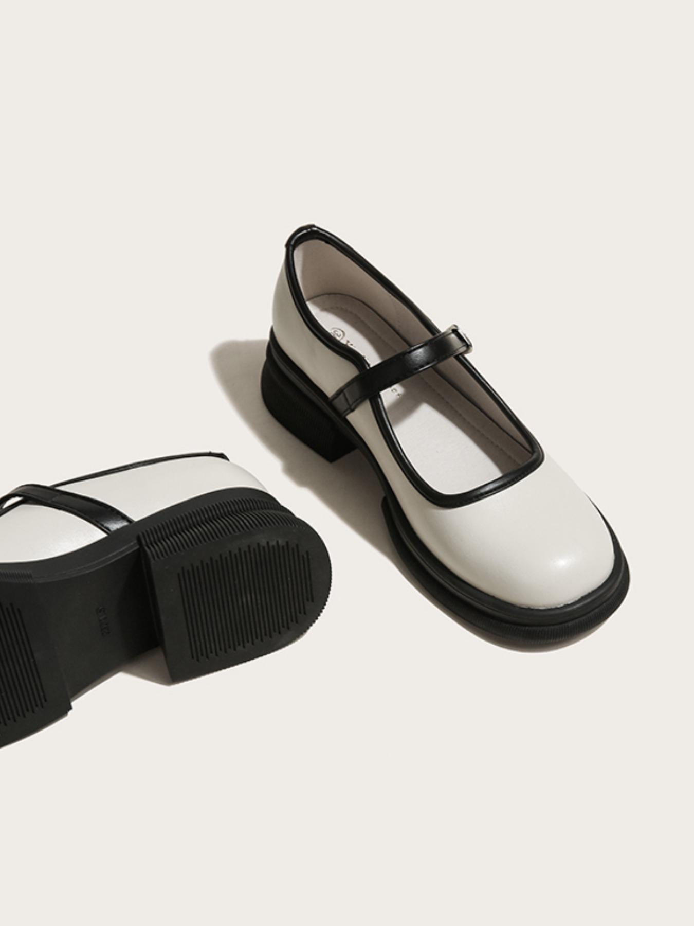 1 Pair Women's Simple Solid Color Round Toe Flat Mary Janes Shoes, Fashionable Slip on Shoes for Daily Wear, Comfortable and Versatile Casual Shoes for Women & Girls for Outfit Decor