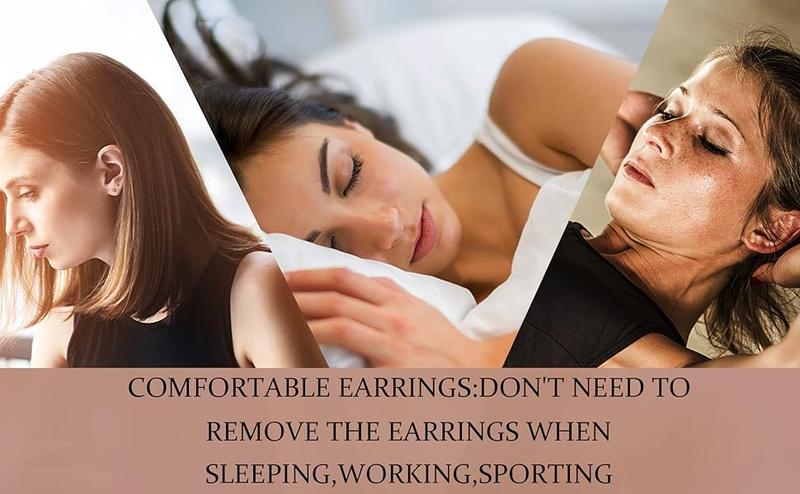 Exquisite 11Pairs Gold Stud Earrings Gold Small Hoop Earrings Set for Multiple pierced earrings Cubic Zirconia Hypoallergenic Steel Earrings Flat Back Cartilage Sleeper Earrings for Women