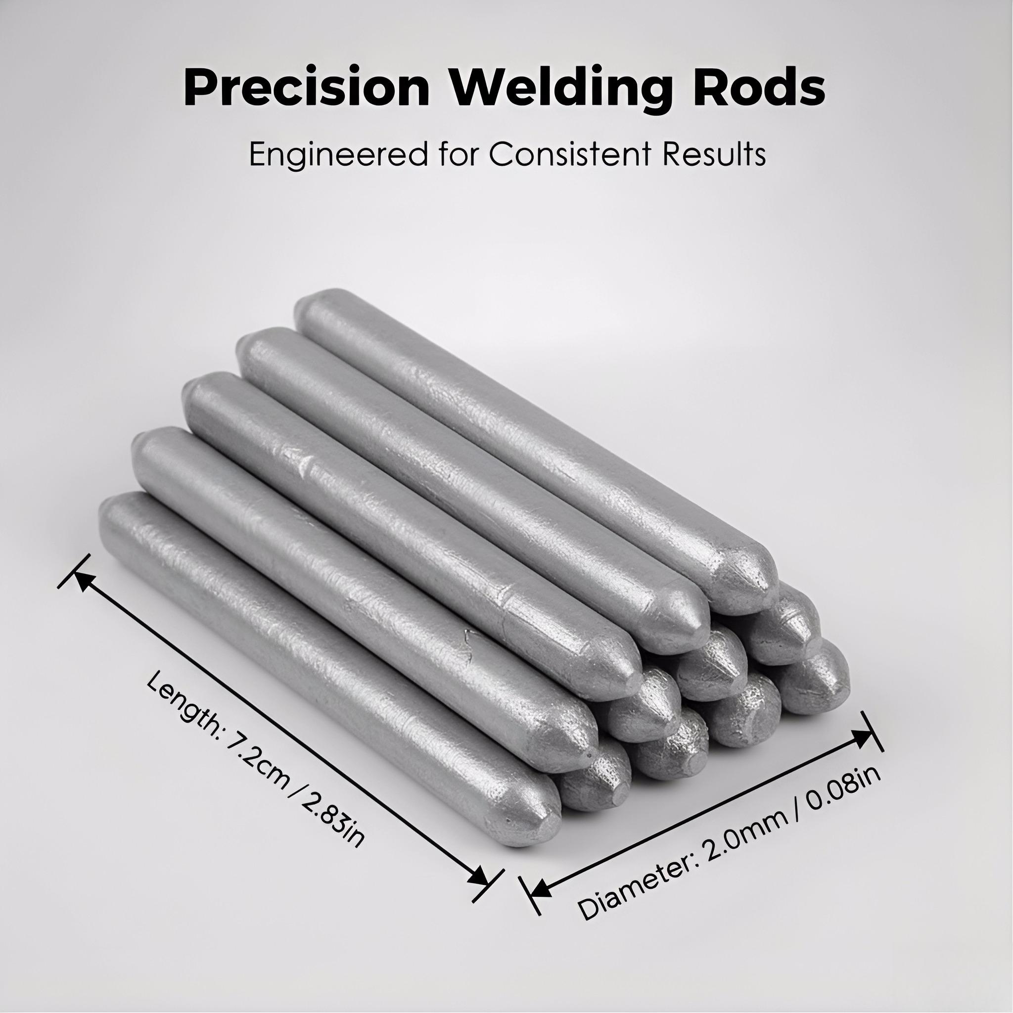 Low-Temperature, Easily Fusible Aluminum Welding Rods, Suitable for Water Tanks and Pipes. Multi-Functional, Fast-Melting Flux-Cored Rods, Suitable for Stainless Steel, Copper, Iron, and Aluminum, Effectively Repairing and Filling Welds Industrial Home