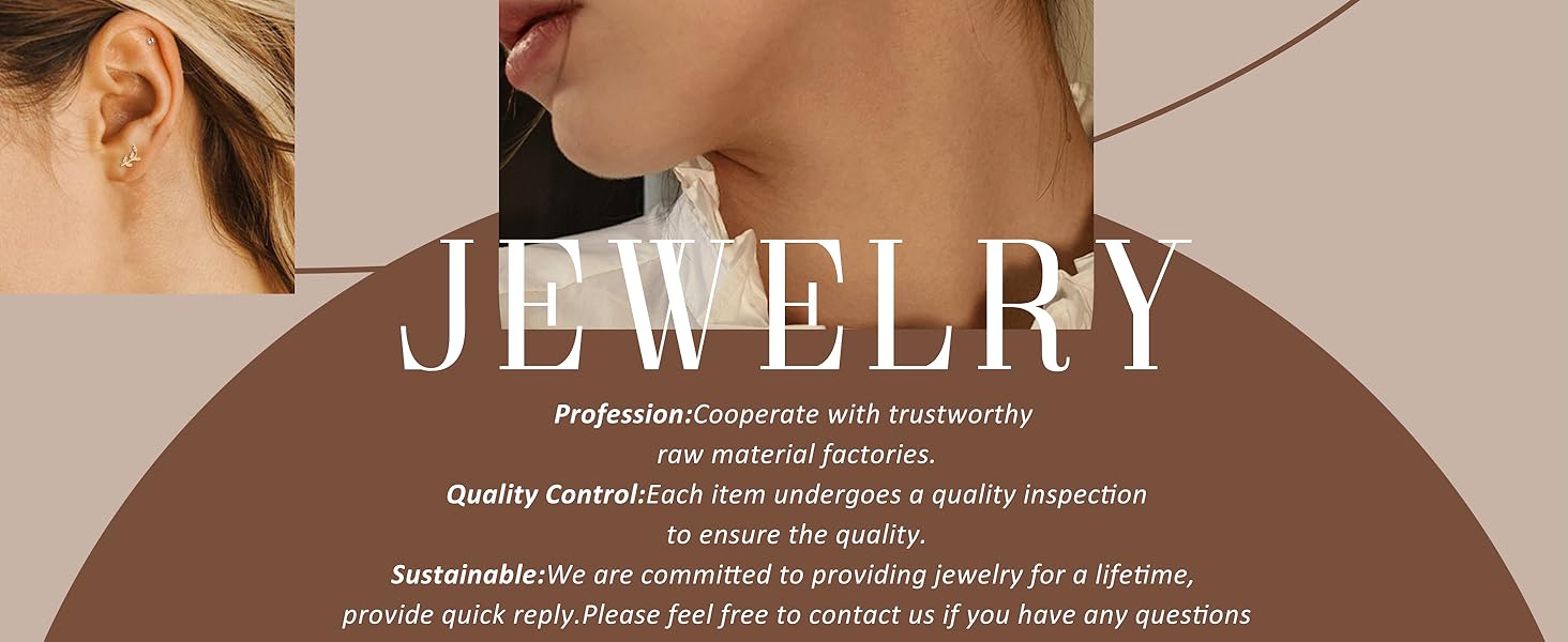 YADOCA 12Pcs 16G Tragus Earrings for Women Cartilage Earring Flat Back Stainless Steel Top Screw CZ Butterfly Bee Flower Moon Heart Flatback Stud Earrings Labret Conch Helix Cartilage Tragus Piercing Jewelry Set