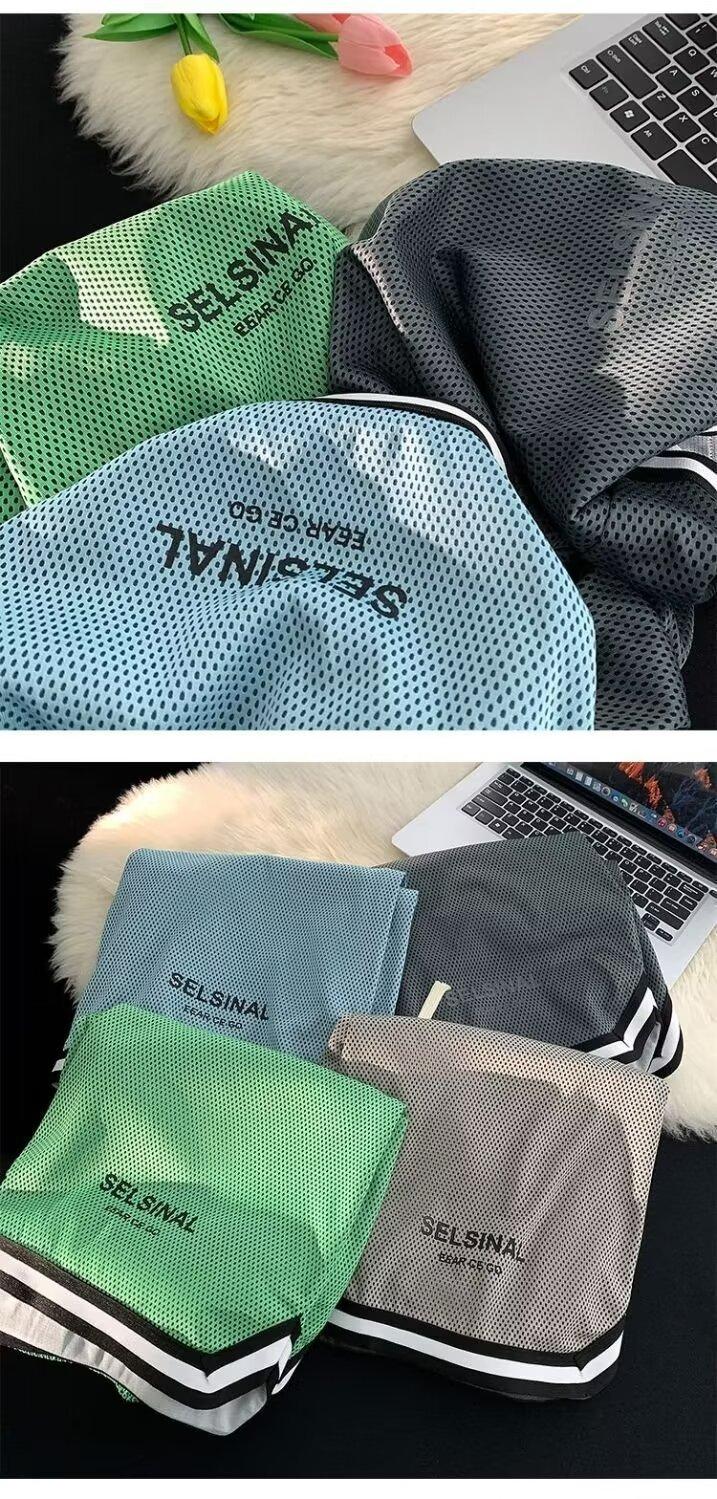 Men's Mesh Quick Dry Ice Silk Basketball Shorts - Summer Breathable Plus Size Sports 5-Inch Shorts for Fitness & Badminton