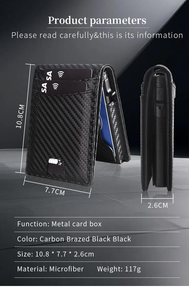 Wallet for Men, Mens Minimalist Wallet 8-10 Cards, Slim Compact Wallet with ID Window, RFID Blocking Smart Pop Up Card Wallet, Metal Aluminum Credit Card Holder Bifold Wallet ,Fathers Day Gift
